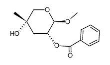 Methyl-2-O-benzoyl-3-desoxy-4-C-methyl-β-D-erythro-pentopyranosid结构式