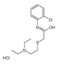 2-[(2-chlorophenyl)carbamoylmethylsulfanyl]ethyl-diethyl-azanium chlor ide结构式