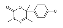 6-(4-chlorophenyl)-3,5,6-trimethyl-1,3,4-oxadiazin-2-one Structure