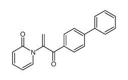 1-[3-oxo-3-(4-phenylphenyl)prop-1-en-2-yl]pyridin-2-one结构式