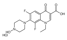 1-ethyl-6,8-difluoro-7-(4-hydroxypiperazin-1-yl)-4-oxoquinoline-3-carboxylic acid,hydrochloride结构式