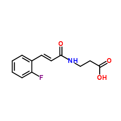 N-[(2E)-3-(2-Fluorophenyl)-2-propenoyl]-β-alanine结构式