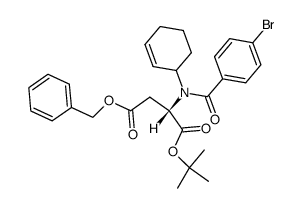 (S)-2-[(4-Bromo-benzoyl)-cyclohex-2-enyl-amino]-succinic acid 4-benzyl ester 1-tert-butyl ester Structure