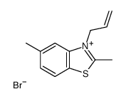 2,5-dimethyl-3-prop-2-enyl-1,3-benzothiazol-3-ium,bromide Structure