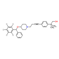 2-Methyl-2-{4-[4-(4-{phenyl[(2H5)phenyl]methoxy}-1-piperidinyl)-1-butyn-1-yl]phenyl}-1-propanol Structure