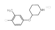 3-(4-Chloro-3-methylphenoxy)piperidine hydrochloride结构式