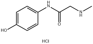 N-(4-羟基苯基)-2-(甲氨基)乙酰胺盐酸盐结构式