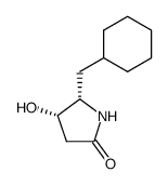 (4S-cis)-5-(cyclohexylmethyl)-4-hydroxy-2-pyrrolidinone结构式