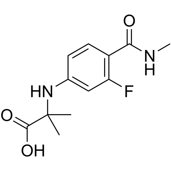 N-[3-Fluoro-4-[(methylamino)carbonyl]phenyl]-2-methylalanine picture