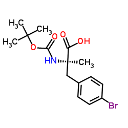 4-Bromo-N-Boc-α-Methyl-D-phenylalanine structure