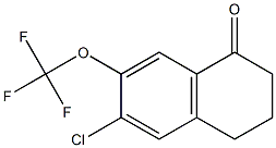 6-CHLORO-7-(TRIFLUOROMETHOXY)-2,3,4-TRI HYDRONAPHTHALEN-1-ONE Structure