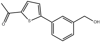1-{5-[3-(羟甲基)苯基]噻吩-2-基}乙酮结构式