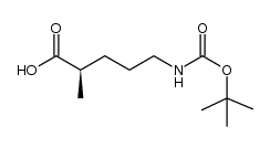 Boc-(R)-5-amino-2-methylpentanoic acid Structure