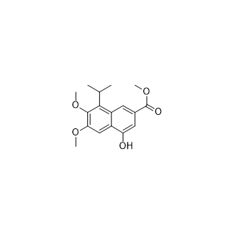 4-羟基-8-异丙基-6,7-二甲氧基-2-萘甲酸甲酯图片