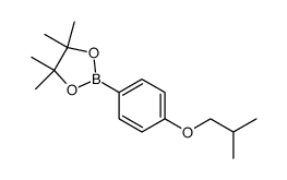 2-(4-isobutoxyphenyl)-4,4,5,5-tetramethyl-1,3,2-dioxaborolane结构式