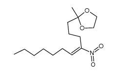 (E)-2-methyl-2-(4-nitroundec-4-en-1-yl)-1,3-dioxolane Structure