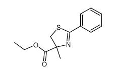 rac-ethyl 4-methyl-2-phenylthiazoline-4-carboxylate Structure