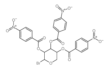 [2-bromo-4,5-bis[(4-nitrobenzoyl)oxy]oxan-3-yl] 4-nitrobenzoate结构式