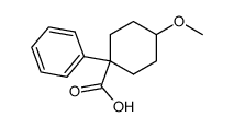 1-phenyl-4-methoxycyclohexanecarboxylic acid Structure