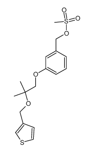 Methanesulfonic acid 3-[2-methyl-2-(thiophen-3-ylmethoxy)-propoxy]-benzyl ester结构式