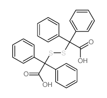 2-(carboxy-diphenyl-methyl)disulfanyl-2,2-diphenyl-acetic acid结构式