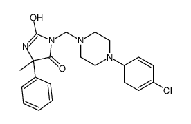 Hydantoin, 3-((4-chlorophenylpiperazinyl)methyl)-5-methyl-5-phenyl- Structure