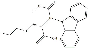 N-((9H-fluoren-9-ylmethoxy)carbonyl)-O-propyl-L-Serine Structure