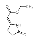 Acetic acid,2-(4-oxo-2-thiazolidinylidene)-, ethyl ester结构式