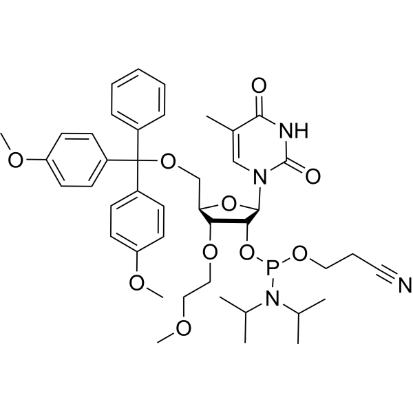 3’-O-MOE-5MeU-2’-phosphoramidite Structure