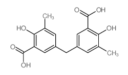 Benzoic acid,3,3'-methylenebis[6-hydroxy-5-methyl- Structure