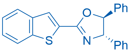 (4S,5S)-2-(苯并[b]噻吩-2-基)-4,5-二苯基-4,5-二氢恶唑结构式