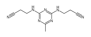 N,N'-(6-methyl-[1,3,5]triazine-2,4-diyl)-bis-β-alanine dinitrile Structure