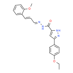 3-(4-ethoxyphenyl)-N-((1E,2E)-3-(2-methoxyphenyl)allylidene)-1H-pyrazole-5-carbohydrazide Structure