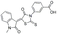 3-[5-(1-METHYL-2-OXO-1,2-DIHYDRO-INDOL-3-YLIDENE)-4-OXO-2-THIOXO-THIAZOLIDIN-3-YL]-BENZOIC ACID图片