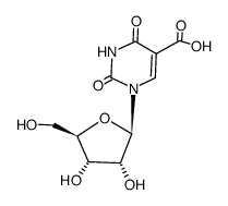 2,4-dioxo-1-β-D-ribofuranosyl-1,2,3,4-tetrahydro-pyrimidine-5-carboxylic acid Structure