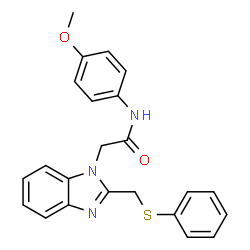 N-(4-METHOXYPHENYL)-2-(2-[(PHENYLSULFANYL)METHYL]-1H-1,3-BENZIMIDAZOL-1-YL)ACETAMIDE结构式