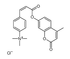 4-METHYLUMBELLIFERYL P-TRIMETHYLAMMONIUM CINNAMATE CHLORIDE Structure