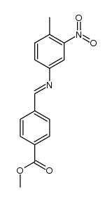 methyl 4-{[(4-methyl-3-nitrophenyl)imino]methyl}benzoate Structure