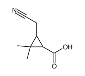 Cyclopropanecarboxylic acid, 3-(cyanomethyl)-2,2-dimethyl- (9CI)结构式