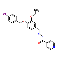 N'-[(E)-{4-[(4-Chlorobenzyl)oxy]-3-ethoxyphenyl}methylene]isonicotinohydrazide结构式