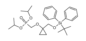 diisopropyl (1-((isopropyldiphenylsilyloxy)methyl)cyclopropoxy)methylphosphonate结构式