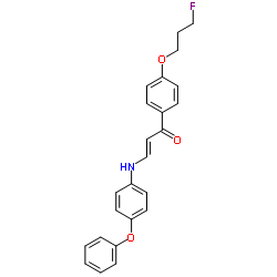 (2E)-1-[4-(3-Fluoropropoxy)phenyl]-3-[(4-phenoxyphenyl)amino]-2-propen-1-one结构式