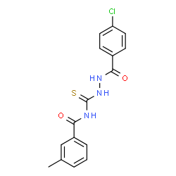 N-{[2-(4-chlorobenzoyl)hydrazino]carbonothioyl}-3-methylbenzamide Structure