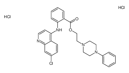 2-(4-phenylpiperazin-1-yl)ethyl 2-[(7-chloroquinolin-4-yl)amino]benzoate,dihydrochloride Structure