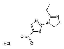 2-(2-methylsulfanyl-4,5-dihydro-imidazol-1-yl)-5-nitro-thiazole, monohydrochloride结构式