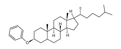 (3S,8R,9S,10S,13R,14S,17R)-10,13-dimethyl-17-((R)-6-methylheptan-2-yl)-3-phenoxyhexadecahydro-1H-cyclopenta[a]phenanthrene结构式