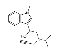 2-(Isopropyl-prop-2-ynyl-amino)-1-(1-methyl-1H-indol-3-yl)-ethanol Structure