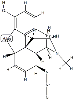 8β-Azido-6,7-didehydro-4,5α-epoxy-17-methylmorphinan-3-ol结构式