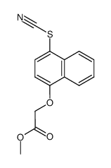 (4-Thiocyanato-naphthalen-1-yloxy)-acetic acid methyl ester Structure