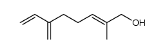 2-methyl-6-methylen-octa-2,7-dien-1-ol结构式